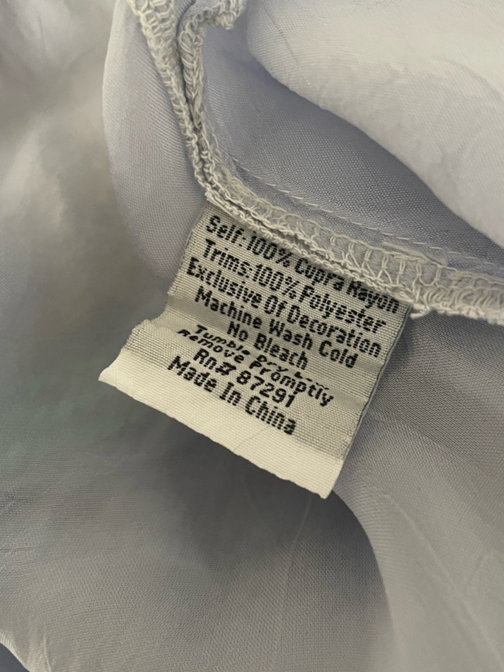 Johnny Was Periwinkle Lilac Light Blue Embroidered Tunic Top Blouse L - Picture 10 of 11